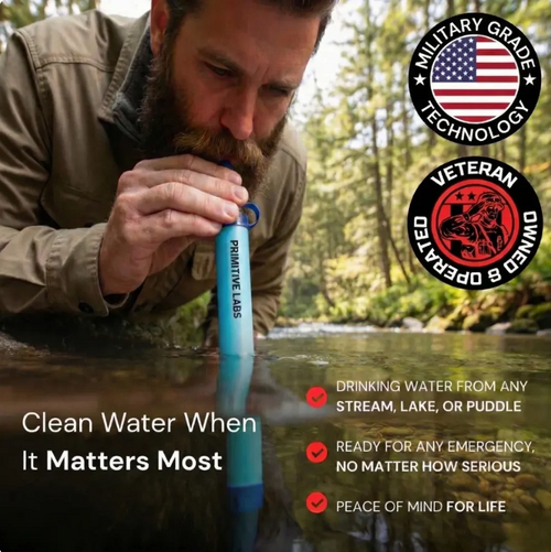 Hydra-X1 Emergency Water Filter Straw (400 gal)